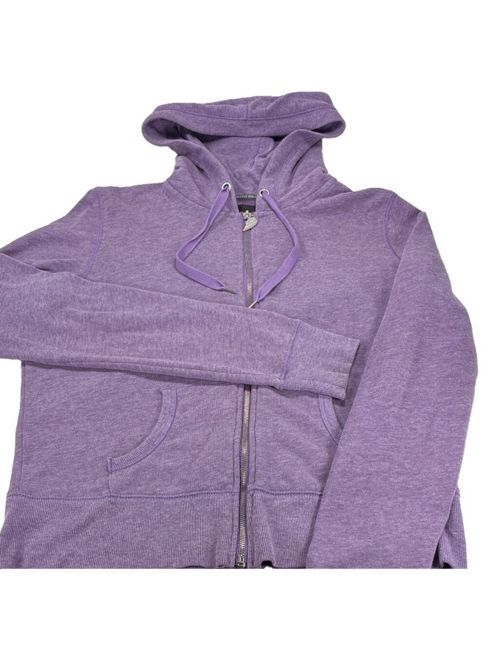 Vtg 2011 Victoria's Secret Supermodel Essentials Full Zip Hoodie Purple Womens L